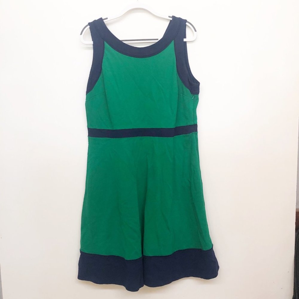 Land's End Blue Green Sleeveless Dress 16W